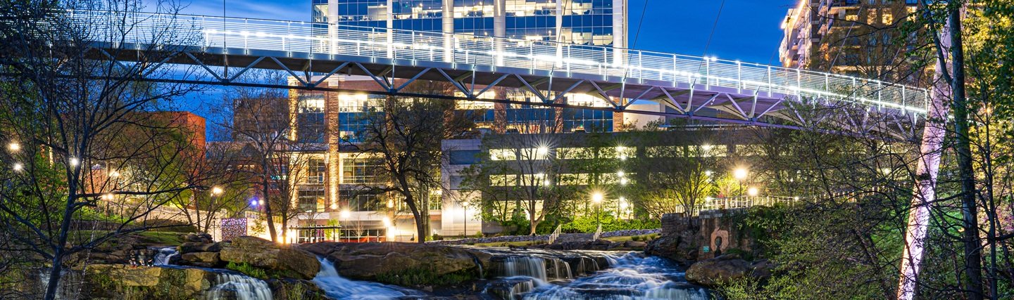 Image of Falls Reedy park in downtown Greenville
